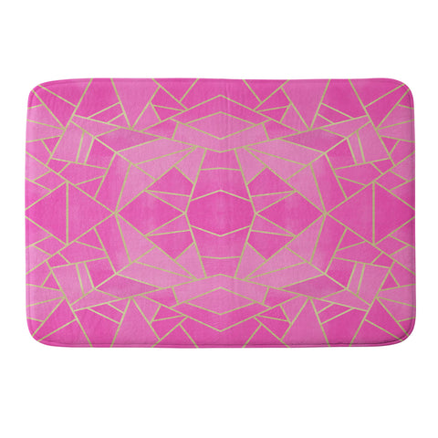 Elisabeth Fredriksson Pink Mosaic Sun Memory Foam Bath Mat