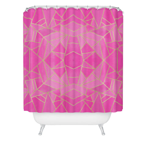 Elisabeth Fredriksson Pink Mosaic Sun Shower Curtain