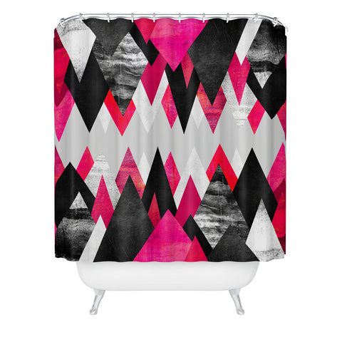Elisabeth Fredriksson Pink Peaks Shower Curtain