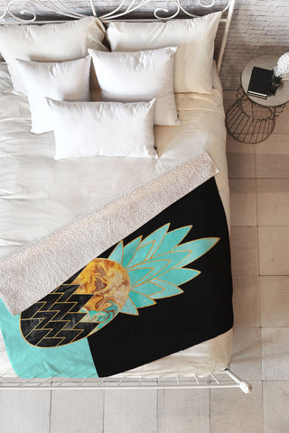 Elisabeth Fredriksson Precious Pineapple 1 Fleece Throw Blanket
