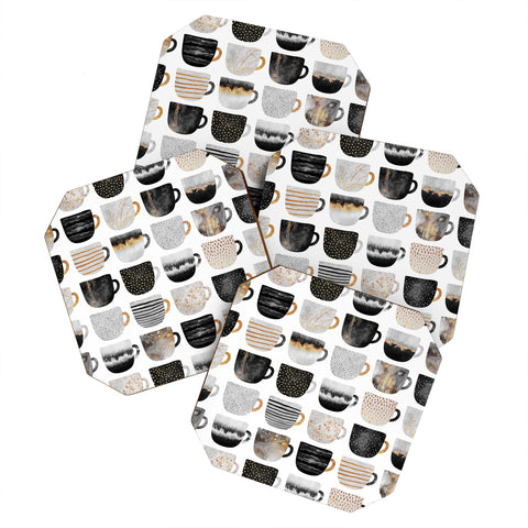 Elisabeth Fredriksson Pretty Coffee Cups 3 Coaster Set