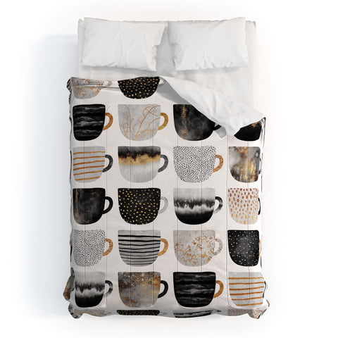 Elisabeth Fredriksson Pretty Coffee Cups 3 Comforter