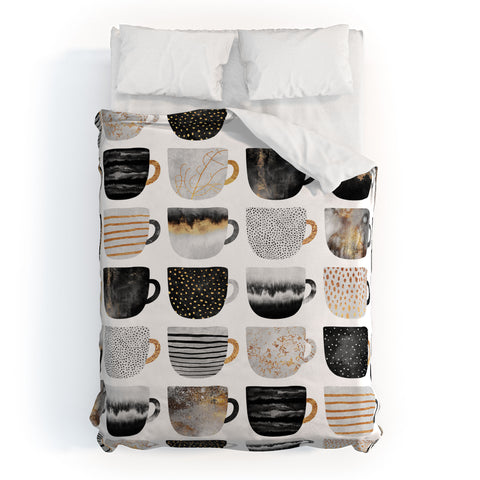 Elisabeth Fredriksson Pretty Coffee Cups 3 Duvet Cover