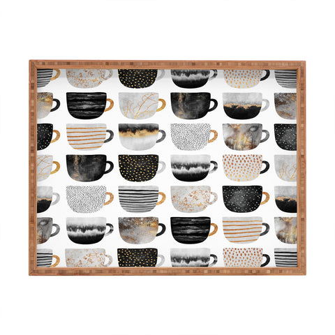 Elisabeth Fredriksson Pretty Coffee Cups 3 Rectangular Tray