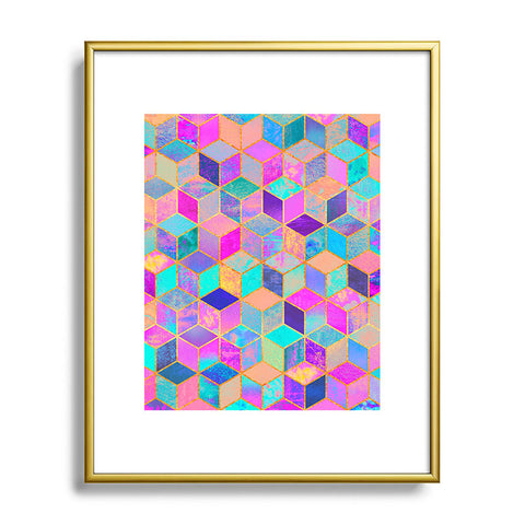 Elisabeth Fredriksson Pretty Cubes Metal Framed Art Print