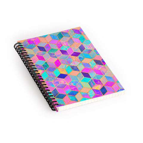 Elisabeth Fredriksson Pretty Cubes Spiral Notebook