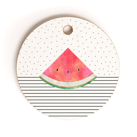 Elisabeth Fredriksson Pretty Watermelon Cutting Board Round