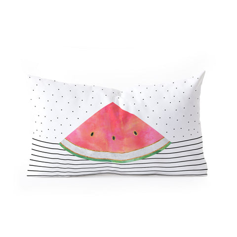 Elisabeth Fredriksson Pretty Watermelon Oblong Throw Pillow