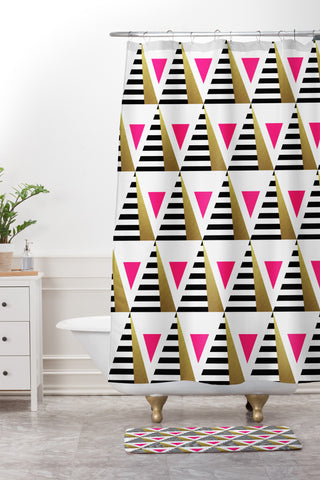 Elisabeth Fredriksson Pyramids Shower Curtain And Mat