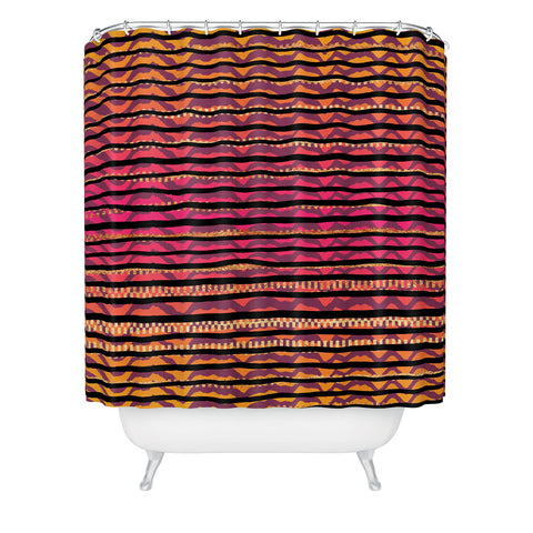 Elisabeth Fredriksson Quirky Stripes Shower Curtain
