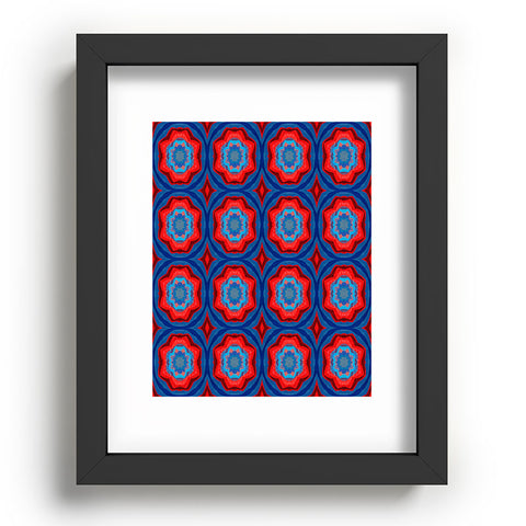 Elisabeth Fredriksson Red Sun Flowers Recessed Framing Rectangle