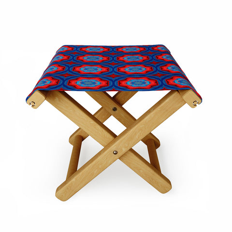 Elisabeth Fredriksson Red Sun Flowers Folding Stool