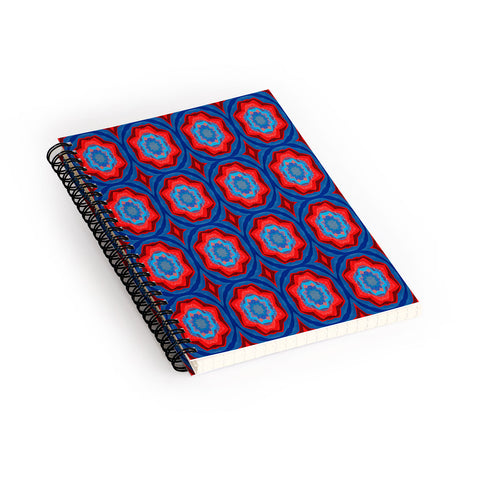 Elisabeth Fredriksson Red Sun Flowers Spiral Notebook