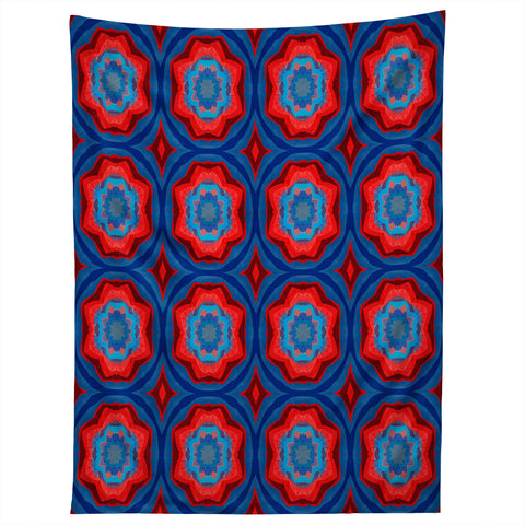 Elisabeth Fredriksson Red Sun Flowers Tapestry