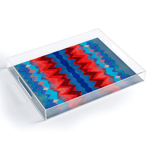 Elisabeth Fredriksson Red Sun Pattern Acrylic Tray