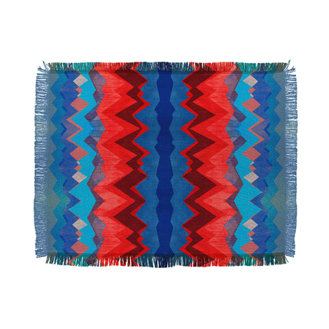 Elisabeth Fredriksson Red Sun Pattern Throw Blanket