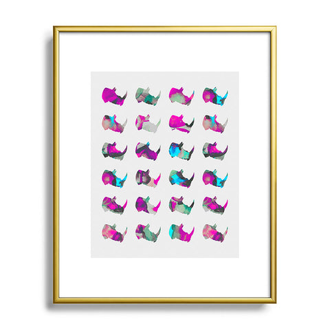 Elisabeth Fredriksson Rhinos II Metal Framed Art Print