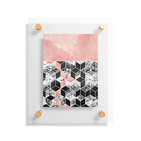 Elisabeth Fredriksson Rose Clouds And Birch Floating Acrylic Print