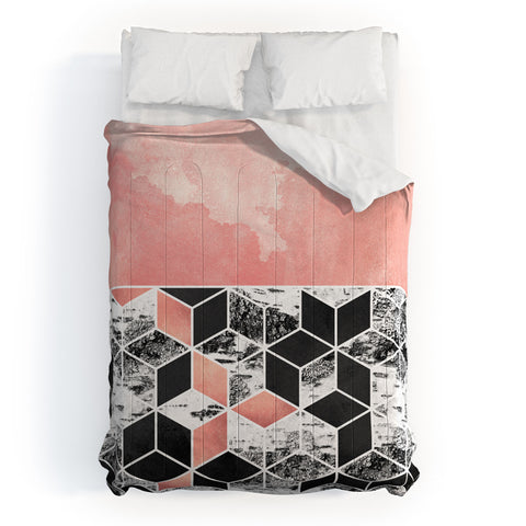 Elisabeth Fredriksson Rose Clouds And Birch Comforter