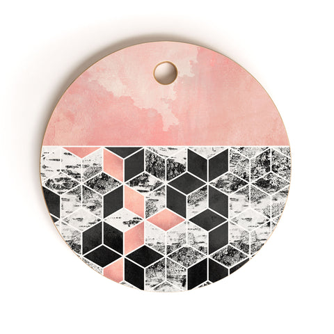 Elisabeth Fredriksson Rose Clouds And Birch Cutting Board Round