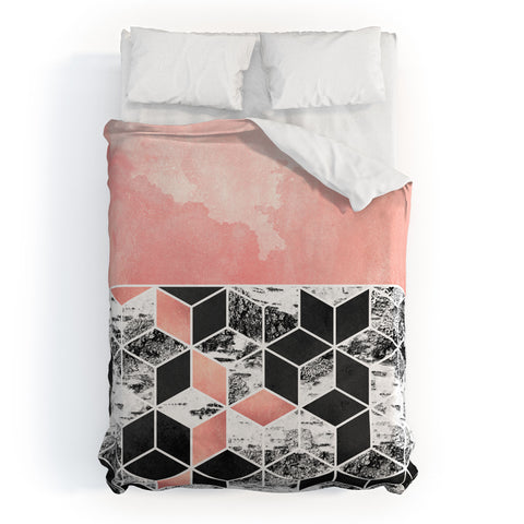 Elisabeth Fredriksson Rose Clouds And Birch Duvet Cover