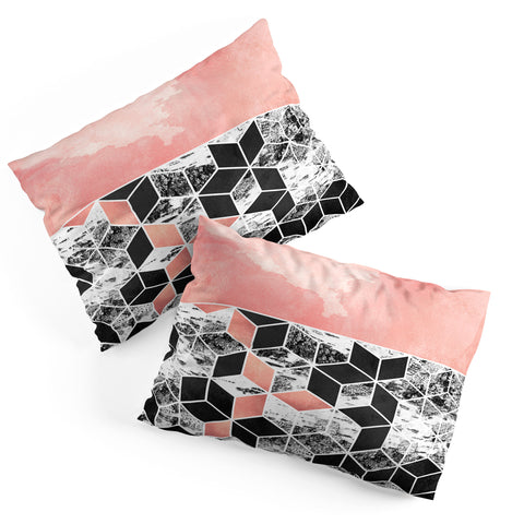 Elisabeth Fredriksson Rose Clouds And Birch Pillow Shams