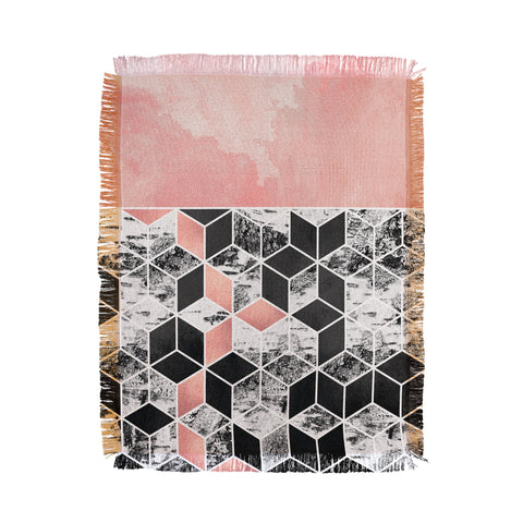 Elisabeth Fredriksson Rose Clouds And Birch Throw Blanket