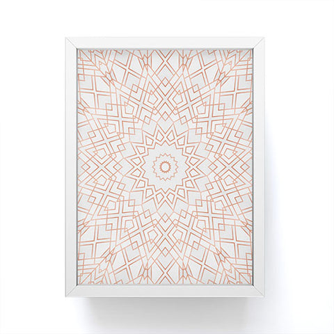 Elisabeth Fredriksson Rose Gold Mandala Framed Mini Art Print