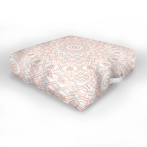 Elisabeth Fredriksson Rose Gold Mandala Outdoor Floor Cushion