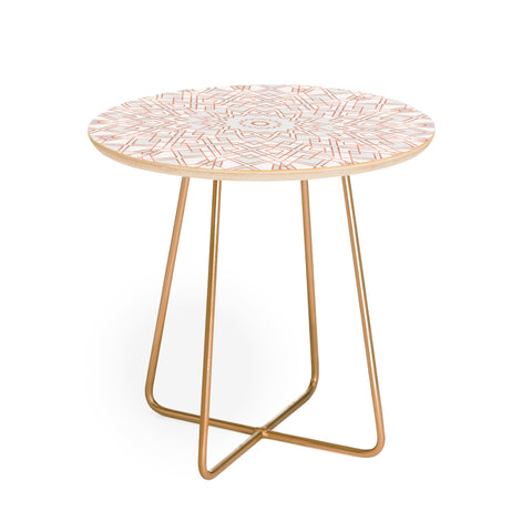 Elisabeth Fredriksson Rose Gold Mandala Round Side Table
