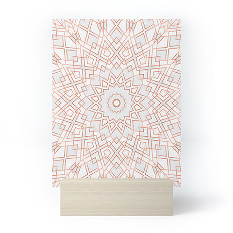 Elisabeth Fredriksson Rose Gold Mandala Mini Art Print