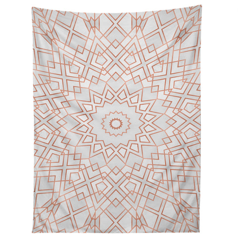 Elisabeth Fredriksson Rose Gold Mandala Tapestry