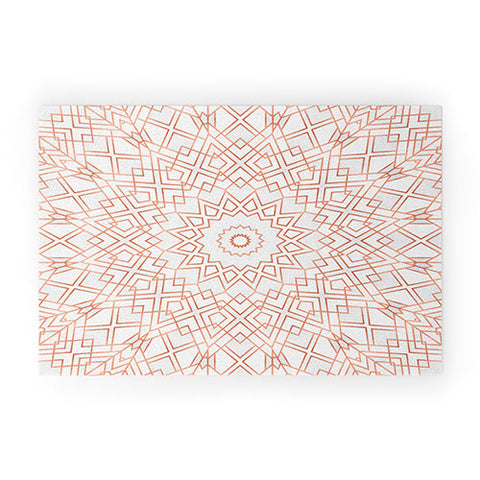 Elisabeth Fredriksson Rose Gold Mandala Welcome Mat