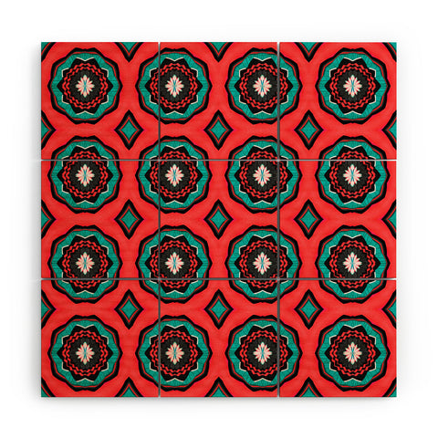 Elisabeth Fredriksson Salty Raspberry Flowers Wood Wall Mural