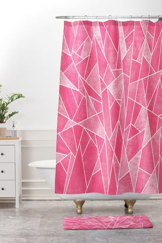 Elisabeth Fredriksson Shattered Rose Shower Curtain And Mat