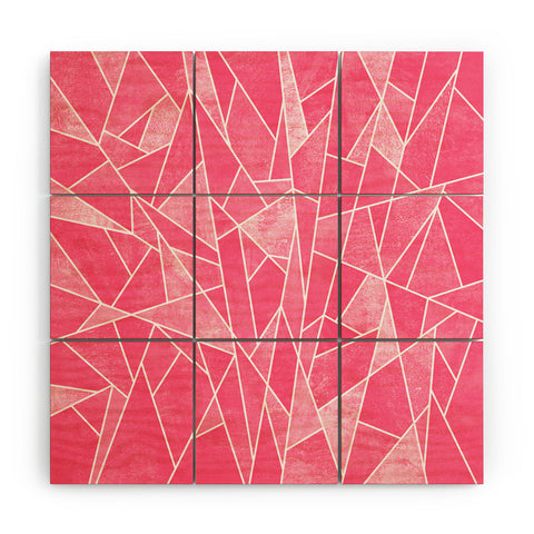 Elisabeth Fredriksson Shattered Rose Wood Wall Mural