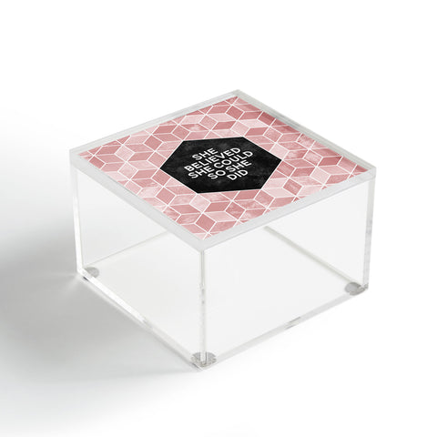 Elisabeth Fredriksson She Believed She Could Pink Acrylic Box