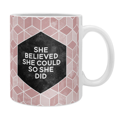 Elisabeth Fredriksson She Believed She Could Pink Coffee Mug