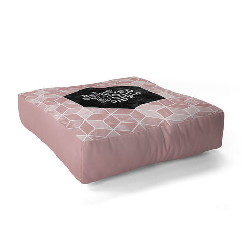 Elisabeth Fredriksson She Believed She Could Pink Floor Pillow Square
