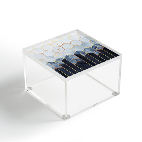 Elisabeth Fredriksson Soft Blue Hexagons Acrylic Box