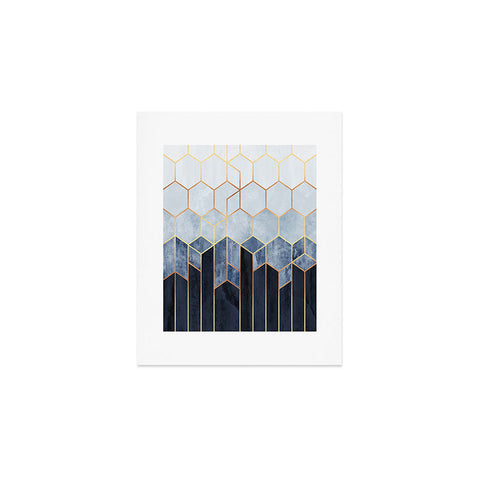 Elisabeth Fredriksson Soft Blue Hexagons Art Print
