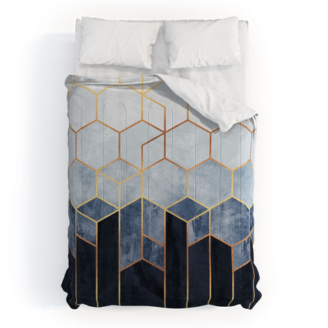 Elisabeth Fredriksson Soft Blue Hexagons Comforter
