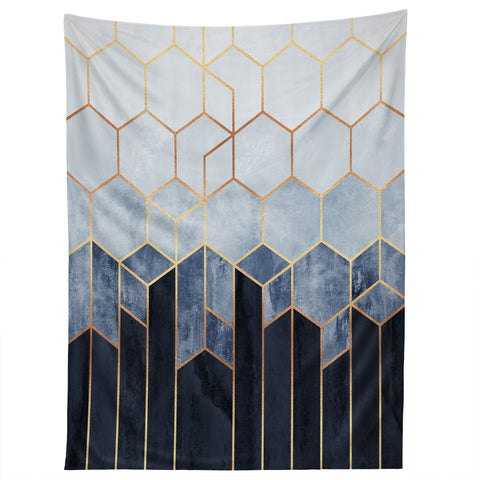 Elisabeth Fredriksson Soft Blue Hexagons Tapestry