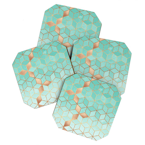 Elisabeth Fredriksson Soft Gradient Aquamarine Coaster Set