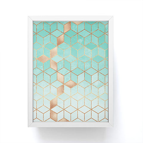 Elisabeth Fredriksson Soft Gradient Aquamarine Framed Mini Art Print
