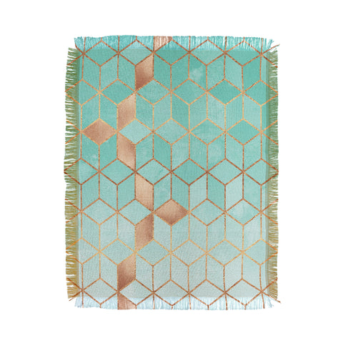 Elisabeth Fredriksson Soft Gradient Aquamarine Throw Blanket