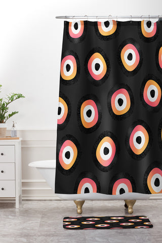 Elisabeth Fredriksson Space Sushi 1 Shower Curtain And Mat