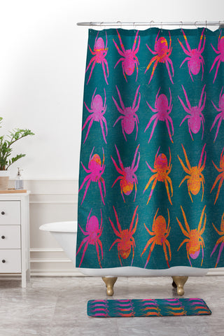 Elisabeth Fredriksson Spiders 4 Shower Curtain And Mat