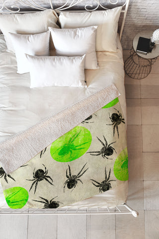 Elisabeth Fredriksson Spiders II Fleece Throw Blanket