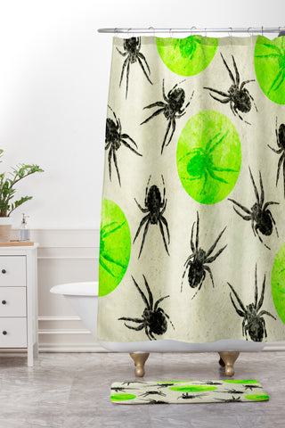 Elisabeth Fredriksson Spiders II Shower Curtain And Mat